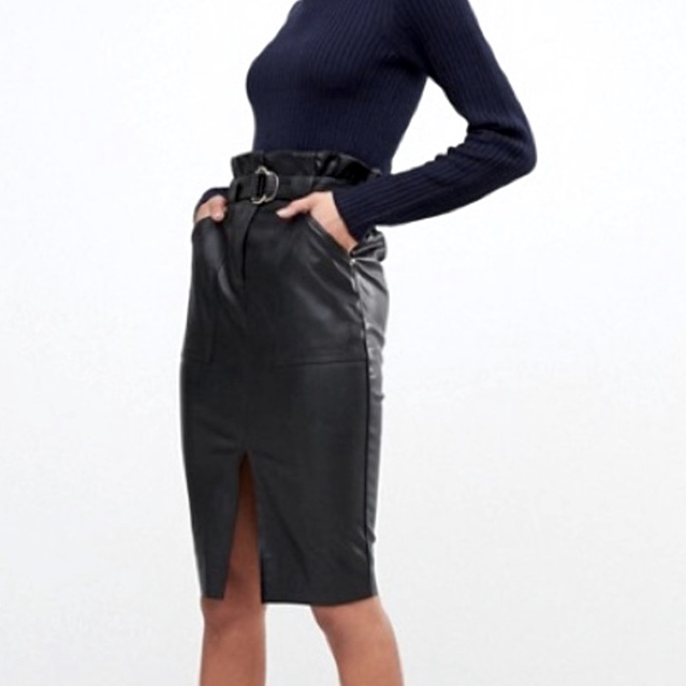 ASOS faux leather skirt
